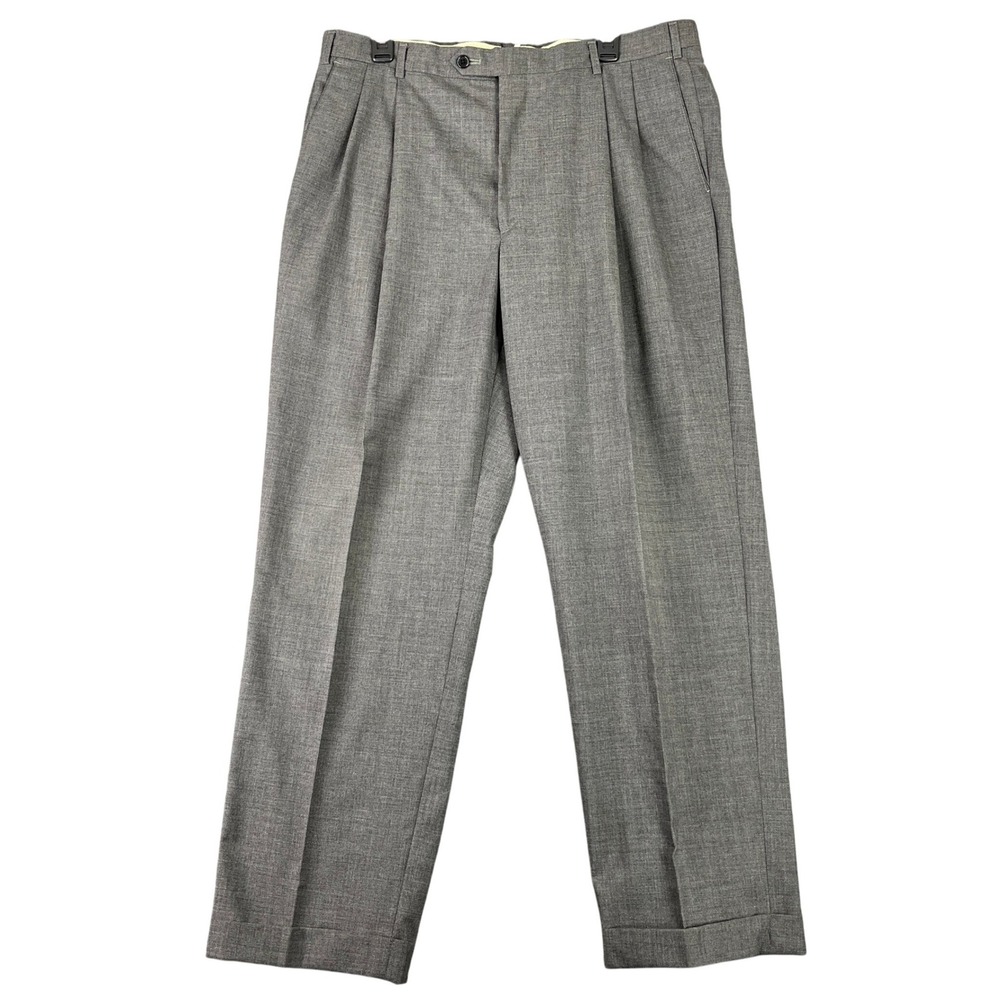 Berle Pleated Dress Pants Men 36x31 Vintage‎ 90s USA Tailored Trousers Formal